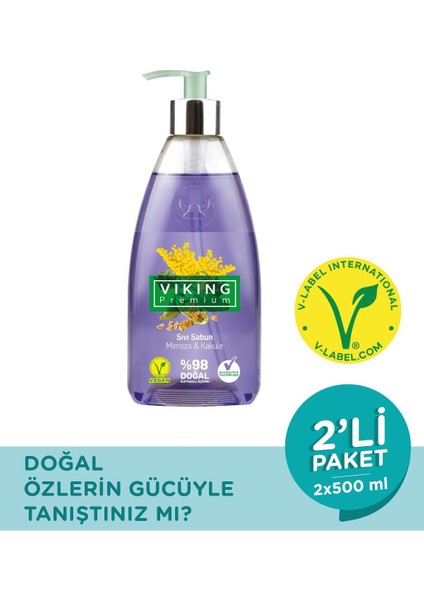 Premium Sıvı Sabun Mimoza&kakule 500 ml 2 Adet