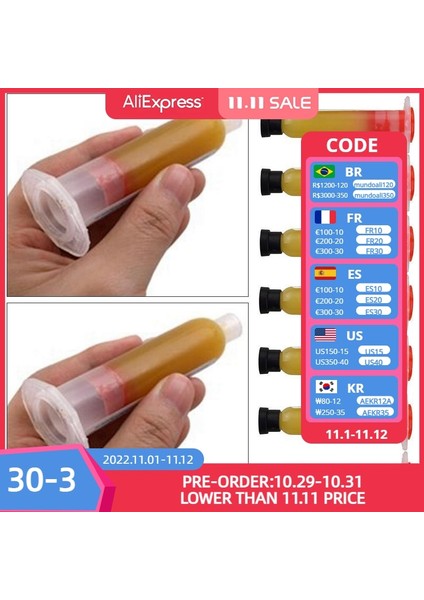 Beyaz Stil Yringe Akı RMA-223 Lehim Pastası Diy Kaynak Gres Aracı Tamir Kaynağı Smdsmt Zayıf Asit Yağ Telefon Bilgisayar (Yurt Dışından) modelleri