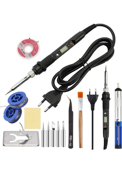 Set-6 Tarzı 110V Abd Fişi Dijital Elektrikli Havya Kiti Sıcaklık Ayarlanabilir 220 V 110 V Kaynak Aracı Seramik Isıtıcı Lehimleme Ipuçları Tamir Araçları (Yurt Dışından) fiyatları