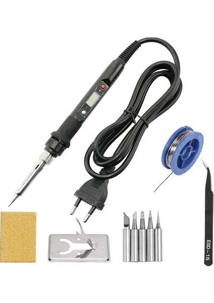 Set-6 Tarzı 110V Abd Fişi Dijital Elektrikli Havya Kiti Sıcaklık Ayarlanabilir 220 V 110 V Kaynak Aracı Seramik Isıtıcı Lehimleme Ipuçları Tamir Araçları (Yurt Dışından) fırsatları