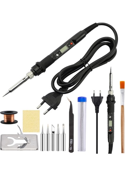 Set-6 Tarzı 110V Abd Fişi Dijital Elektrikli Havya Kiti Sıcaklık Ayarlanabilir 220 V 110 V Kaynak Aracı Seramik Isıtıcı Lehimleme Ipuçları Tamir Araçları (Yurt Dışından) indirimleri