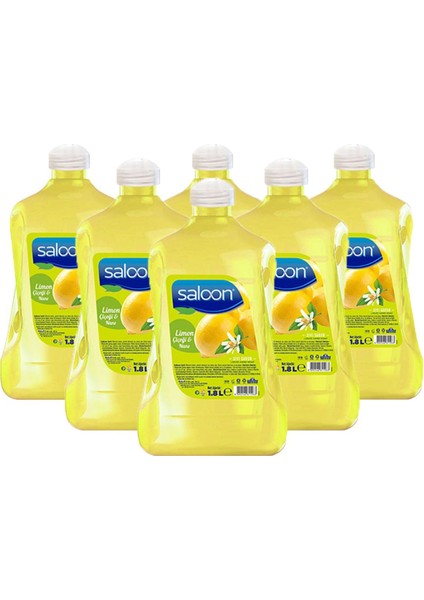 Sıvı Sabun 1,8 Lt Limon Çiçeği & Nane x 6 Adet