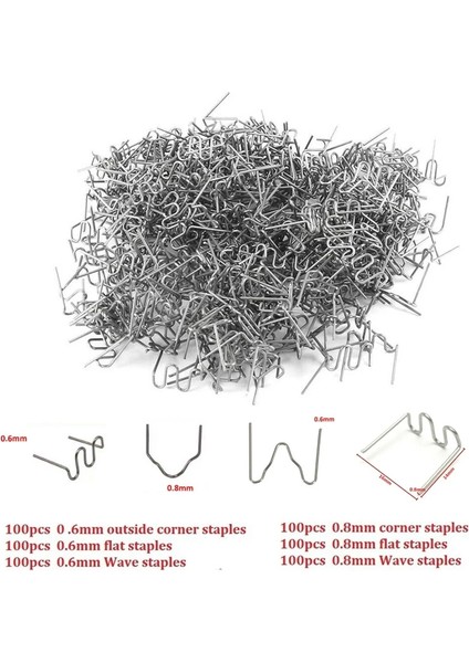 600 Adet Tarzı Sıcak Zımba Zımba Plastik Kaynakçı Tamir Eriyik Sıcak Kaynak Makınesi Kaynak Tampon Araba Tamir Aracı (Yurt Dışından)