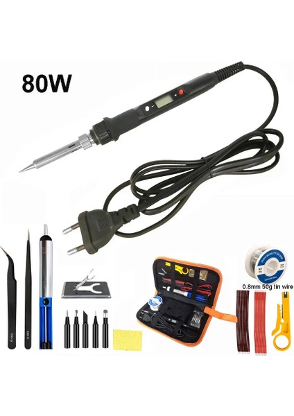 80W Siyah Set4 Tarzı 80W 220V 80W Dijital Elektrikli Havya Seti Seti Sıcaklık Ayarlanabilir 220V 110V Kaynak Aracı Seramik Isıtıcı Lehimleme Ipuçları Rework (Yurt Dışından) fiyatları
