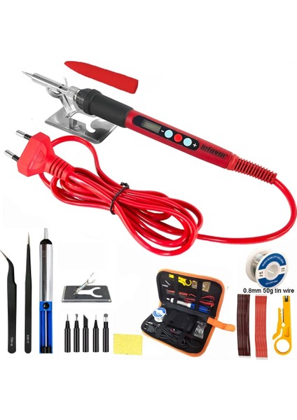 80W Siyah Set4 Tarzı 80W 220V 80W Dijital Elektrikli Havya Seti Seti Sıcaklık Ayarlanabilir 220V 110V Kaynak Aracı Seramik Isıtıcı Lehimleme Ipuçları Rework (Yurt Dışından) modelleri