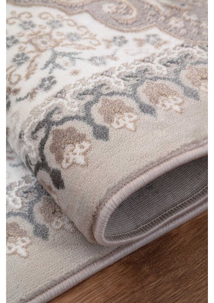 Lynosse Bej Gri Halı Yumuşak Oturma Odası Salon Çocuk Odası Mutfak Halısı P1026 80 x 300 fırsatları