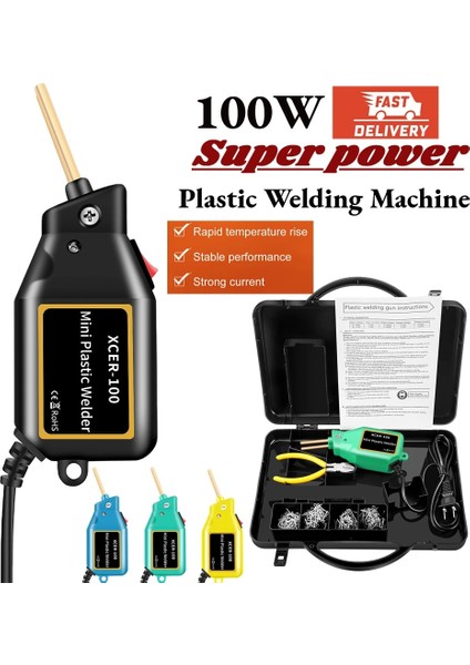Mavi Olny Makine Stili Ab Fişi Plastik Kaynakçı 100 W Isı Tabancası Sıcak Zımba Plastik Kaynak Makinesi Tampon Havya Zımba Tampon Tamir Araba Araçları Kiti (Yurt Dışından)