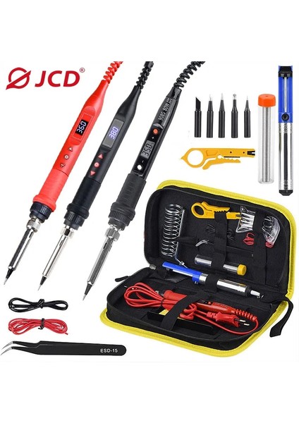 908U Set2 Stili 80W 110V Jcd Yeni Havya Kiti 80 W LCD Dijital Ekran Ayarlanabilir Sıcaklık Anahtarı ile Taşınabilir Demir Kaynak Araçları 908U (Yurt Dışından)
