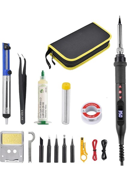 908U Set2 Stili 80W 110V Jcd Yeni Havya Kiti 80 W LCD Dijital Ekran Ayarlanabilir Sıcaklık Anahtarı ile Taşınabilir Demir Kaynak Araçları 908U (Yurt Dışından)