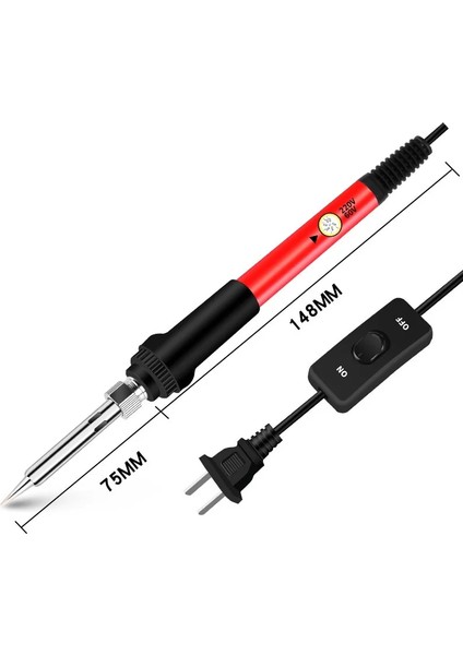 Kırmızı Stil 110V Abd Fiş Versiyonu Havya Elektrikli Lehimleme Için 220V Kalay Havya Regülatörlü USB Lehim Kalay Kaynak Makinesi Lehimleme Kiti (Yurt Dışından)