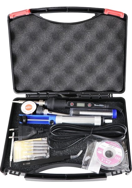 Set-2 Tarzı 220V Ab Fişi Havya LCD Dijital Ekran 80W Elektrikli Ayarlanabilir Sıcaklık Havya Istasyonu El Kaynak Onarım Araçları Kiti (Yurt Dışından) fiyatları