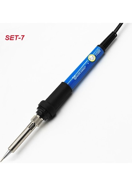 Set7 Stili 220V Ab Fiş Versiyonu Ab Tak 60W 220V 110V Ayarlanabilir Sıcaklık Elektrikli Havya Kiti Ipuçları Lehim Sökme Pompası Standı Cımbız Lehim Teli Kutusu (Yurt Dışından)