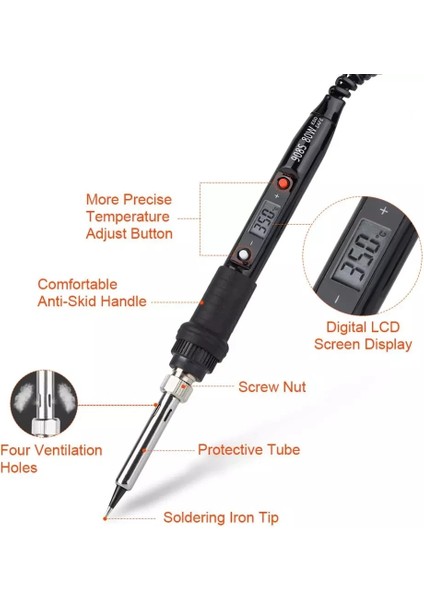 Yeşil Stil 80W 220V Jcd Havya Kiti 80W Ayarlanabilir Sıcaklık 220V 110V Lehim Kaynak Araçları Seramik Isıtıcı Lehimleme Uçları Lehim Sökme Pompası (Yurt Dışından) modelleri