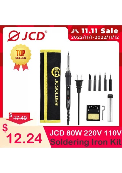 Yeşil Stil 80W 220V Jcd Havya Kiti 80W Ayarlanabilir Sıcaklık 220V 110V Lehim Kaynak Araçları Seramik Isıtıcı Lehimleme Uçları Lehim Sökme Pompası (Yurt Dışından) indirimleri