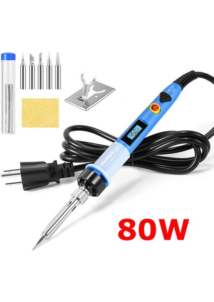 80W Havya Havya Kiti Sıcaklık Ayarlanabilir Kaynak Aracı On-Off Anahtarı Istasyonu Kalay Tel Lehimleme Standı (Yurt Dışından)