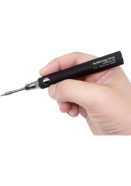 6 Parça Set-Beyaz Tarz 5V Şarj Edilebilir Elektrikli Havya Kiti Taşınabilir Komple USB Pil Kalay Lehim Seti Profesyonel Kablosuz Elektrikçi Araçları (Yurt Dışından) modelleri