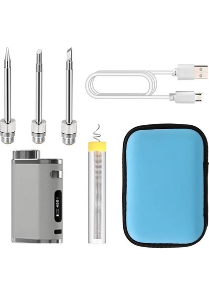 Gümüş Tarzı Taşınabilir Şarj Edilebilir Havya USB Kablosuz Pil Havya 3 Ipuçları ile Yüksek Güç Açık Havya (Yurt Dışından)