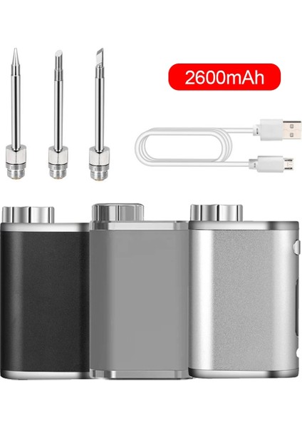 Gümüş Tarzı Taşınabilir Şarj Edilebilir Havya USB Kablosuz Pil Havya 3 Ipuçları ile Yüksek Güç Açık Havya (Yurt Dışından)