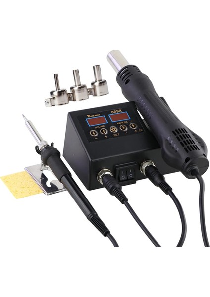 Set-1 Stili 110V Abd Fişi 2 In 1 Lehimleme Istasyonu LCD Dijital Ekran Kaynak Rework Istasyonu Elektrikli Havya Cep Telefonu Tamir Lehim Araçları (Yurt Dışından)
