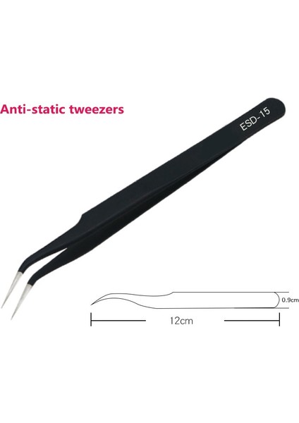Braket Stili Lehim Teli Demir Tel Makarası 50G Havya Ucu Esd Anti-Statik Hassas Cımbız Havya Standı Onarım Aracı Seti (Yurt Dışından) indirimleri
