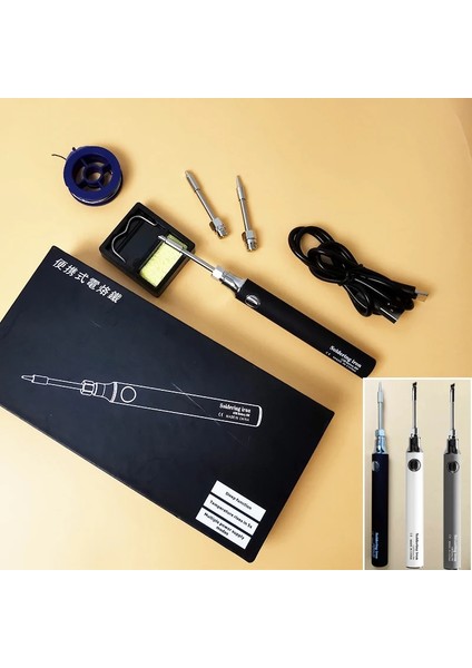 Beyaz Standart Stil Orijinal Taşınabilir USB Havya Seti Ayarlanabilir Sıcaklık 8 W Seramik Çekirdek Isıtma Ev Kaynak Lehim Tamir Araçları (Yurt Dışından) fırsatları