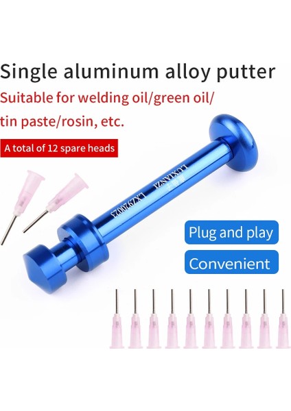 LXZ920023K Tarzı Luxıanzı Alüminyum Alaşımlı Itme Çubuğu Kaynak Akısı Iğne Şırınga Tipi Genel Güçlendirici Ev Metal Lehim Pastası Yeşil Yağ (Yurt Dışından)