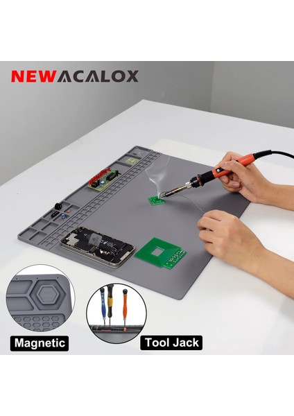 TE-616 Silikon Mat Stili Mewacalox Silikon Tamir Mat Manyetik Lehimleme Mat Isı Yalıtımı Elektronik Tamir Cep Telefonu Laptop Için Isıya Dayanıklı Ped (Yurt Dışından)