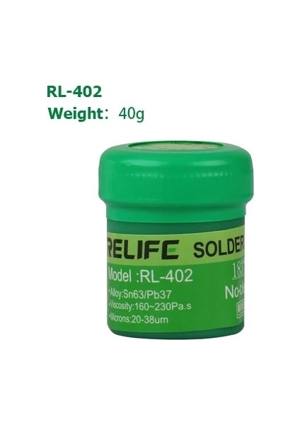 RL-402 Tarzı 183 Derece Lehimleme Pastası Akı RL-400 RL-401 RL-402 RL-403 Lehim TB67 Pcb Anakart Cep Telefonu Lehim Tamir Araçları (Yurt Dışından)