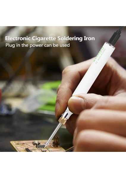 Havya Seti Stili Handskıt Ayarlanabilir Sıcaklık Elektrikli Havya Kiti USB Şarj Havya ile Havya Standı ve Havya Teli (Yurt Dışından)