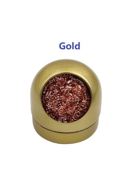 Altın Tel Top Stili Havya Ipuçları Temizleme Süngeri Temizleme Topu Lehimleme Istasyonu Için Yüksek Sıcaklık Dayanıklı Sünger Ucu ve Çift Kafa Fırça (Yurt Dışından)