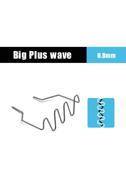 0,8 mm Büyük Artı Dalga Stili 100 Adet Kaynak Tabancası Çivi Isı Zımba Tamir Plastik Kaynak Çivi Tampon Gövde Onarımı Dalga Zımba Paslanmaz Çelik Aletler (Yurt Dışından)