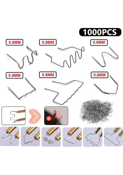 0,8 mm Büyük Artı Dalga Stili 100 Adet Kaynak Tabancası Çivi Isı Zımba Tamir Plastik Kaynak Çivi Tampon Gövde Onarımı Dalga Zımba Paslanmaz Çelik Aletler (Yurt Dışından) fiyatları