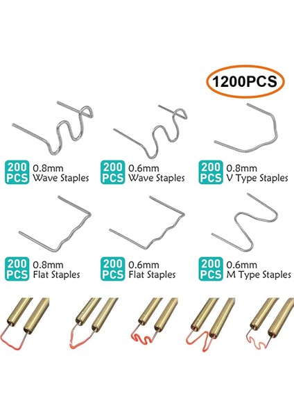 1200 Pcs Çivi Stili Sıcak Zımba Zımba Araba Oto Tampon Plastik Tamir Makinesi Plastik Kaynakçı Kaynak Dalga Zımba Tamir Aracı Kiti Arabalar Için (Yurt Dışından) fiyatları