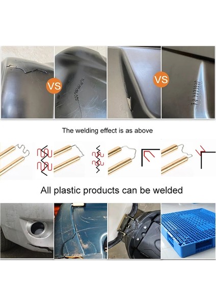 1000 Adet Büyük Dalga Stili Plastik Kaynakçı Tamiri Için Sıcak Zımba Zımbaları Eriyik Sıcak Kaynak Makinesi Kaynak Tampon Araba Tamiri (Yurt Dışından)