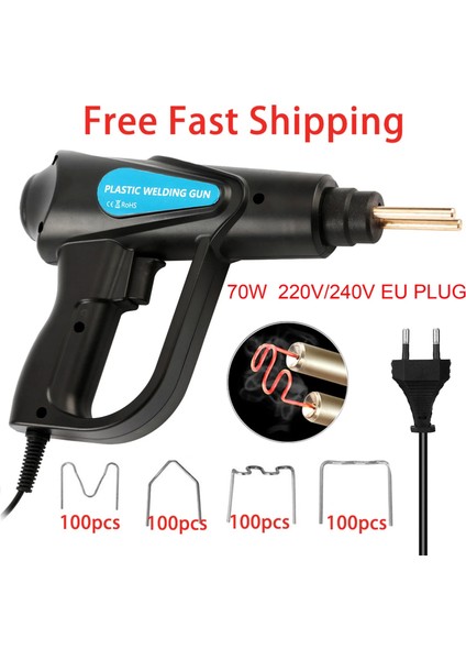 Sarı Tarzı 220V Kullanışlı Plastik Kaynakçı Sıcak Zımba Kaynak Makinesi Havya Plastik Zımba Pvc Tamir Makinesi Araba Tampon Tamir Araçları (Yurt Dışından) fırsatları