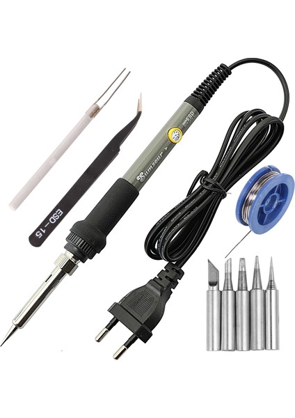 Set-1 Stili 220V Ab Fişi 60W Dahili Isıtma Elektrikli Havya Kiti Lehim Sökme Pompası Kaynak Aracı Seramik Isıtıcı Tamir (Yurt Dışından) fiyatları