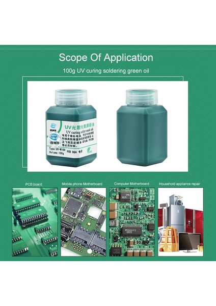 Yeşil Yağ Stili Uv Kür Lambası Lehim Maskesi Yeşil Yağlı Boya Telefon Devre Pcb Tamir Aracı Için Aşındırıcı Ark Oluşumunu Önlemek Fırça Iğne ile (Yurt Dışından) fırsatları