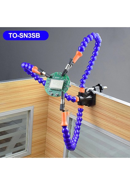 TO-SN3SB Stili Toolour Tezgah Mengenesi Masa Kelepçesi Lehimleme Istasyonu Esnek Kollar Lehimleme Demir Tutucu Pcb Kaynak Tamir Üçüncü El Aleti (Yurt Dışından)