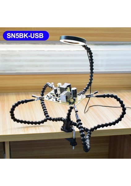 TO-SN3SB Stili Toolour Tezgah Mengenesi Masa Kelepçesi Lehimleme Istasyonu Esnek Kollar Lehimleme Demir Tutucu Pcb Kaynak Tamir Üçüncü El Aleti (Yurt Dışından)