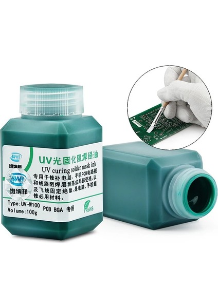 Mavi Stil Uv Kür Lambası Lehim Maskesi Yeşil Yağlı Boya Telefon Devre Pcb Tamir Aracı Için Aşındırıcı Ark Oluşumunu Önlemek Fırça Iğne ile (Yurt Dışından)