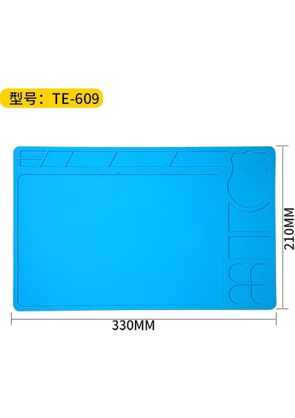 TE-609 210X330MM Tarzı Antistatik Esd Lehimleme Matı Bga Rework Istasyonu Için Büyük Ipad Tamir Isı Yalıtım Matı Ped Küçük Silikon Mat Kalın Lehimleme (Yurt Dışından)