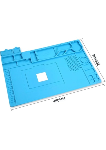 TE-609 210X330MM Tarzı Antistatik Esd Lehimleme Matı Bga Rework Istasyonu Için Büyük Ipad Tamir Isı Yalıtım Matı Ped Küçük Silikon Mat Kalın Lehimleme (Yurt Dışından)