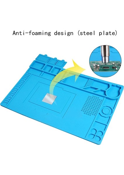 TE-609 210X330MM Tarzı Antistatik Esd Lehimleme Matı Bga Rework Istasyonu Için Büyük Ipad Tamir Isı Yalıtım Matı Ped Küçük Silikon Mat Kalın Lehimleme (Yurt Dışından)