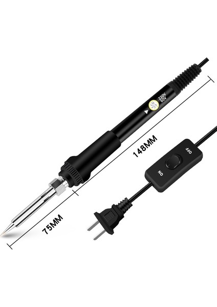 Siyah Stil 110V Abd Fiş Versiyonu Havya Elektrikli Lehimleme Için 220V Kalay Havya Regülatörlü USB Lehim Kalay Kaynak Makinesi Lehimleme Kiti (Yurt Dışından)