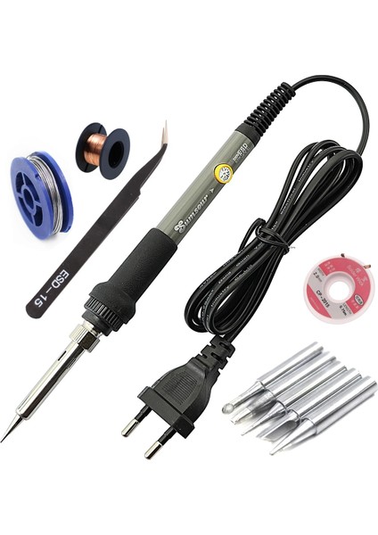 Set-1 Stili 220V Ab Fişi 60W Dahili Isıtma Elektrikli Havya Kiti Lehim Sökme Pompası Kaynak Aracı Seramik Isıtıcı Tamir (Yurt Dışından) fırsatları