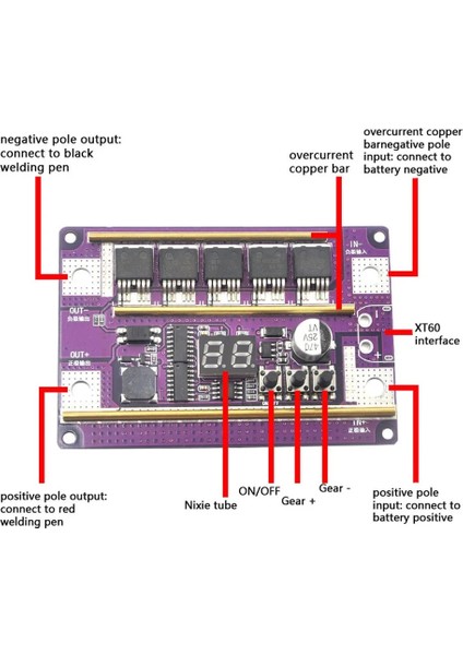 Siyah Stil Dijital Ekran Kaynak Makinesi Dıy Set Kaynak Makinesi Lityum Pil 99 Dişli Güç Ayarlanabilir Mini Kaynak Makinesi (Yurt Dışından)
