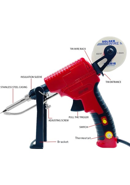 Havya Tabancası Seti2 Stili Elektrikli Havya Tabancası El Dahili Isıtma Havya Otomatik Olarak Kalay Tabancası Lehimleme Kaynak Onarım Aracı Göndermek (Yurt Dışından)