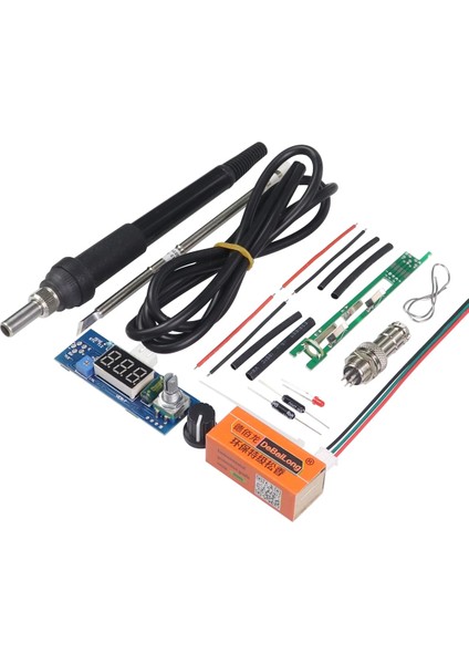 Alaşım Tarzına Sahip Mavi LED Yeni Elektrik Ünitesi Dijital Havya Istasyonu Sıcaklık Kontrol Kitleri Hakko T12 Kolu Dıy Kitleri LED Titreşim Anahtarı (Yurt Dışından)