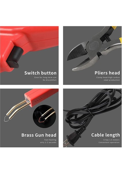 Ab Versiyonu Stili 50W Sıcak Zımba Pvc Plastik Kaynakçı Plastik Tampon Havya Garaj Araçları Araba Tampon Tamir Takımları Isı Tabancası Kaynak Makinesi (Yurt Dışından)