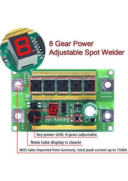 Siyah Stil Dijital Ekran 12V Pil Depolama Nokta Kaynak Makinesi Pcb Devre Mini Kaynakçı Kalem 8 Dişli Güç Ayarlanabilir Nokta Kaynakçı (Yurt Dışından)